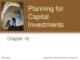 Lecture Survey of accounting (3/e) - Chapter 16: Planning for capital investments