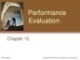 Lecture Survey of accounting (3/e) - Chapter 15: Performance evaluation