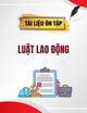 Tài liệu học tập môn Luật Lao động