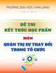 Đề thi kết thúc học phần học kì 1 môn Quản trị sự thay đổi trong tổ chức năm 2024-2025