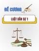 Đề cương môn Luật Dân sự 1