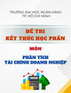 Đề thi kết thúc học phần môn Phân tích tài chính doanh nghiệp