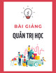 Bài giảng Quản trị học: Chương 9 - Trường ĐH Tài nguyên và Môi trường Hà Nội